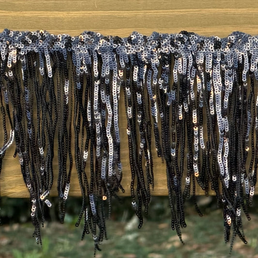 Black Sequin Castle Garland - 6 ft