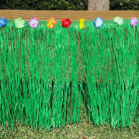 Green Luau Skirt - 9 ft x 29 in drop