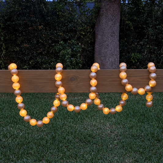 Giant String of Light Up Pearls - Champagne 16 ft (2.2)