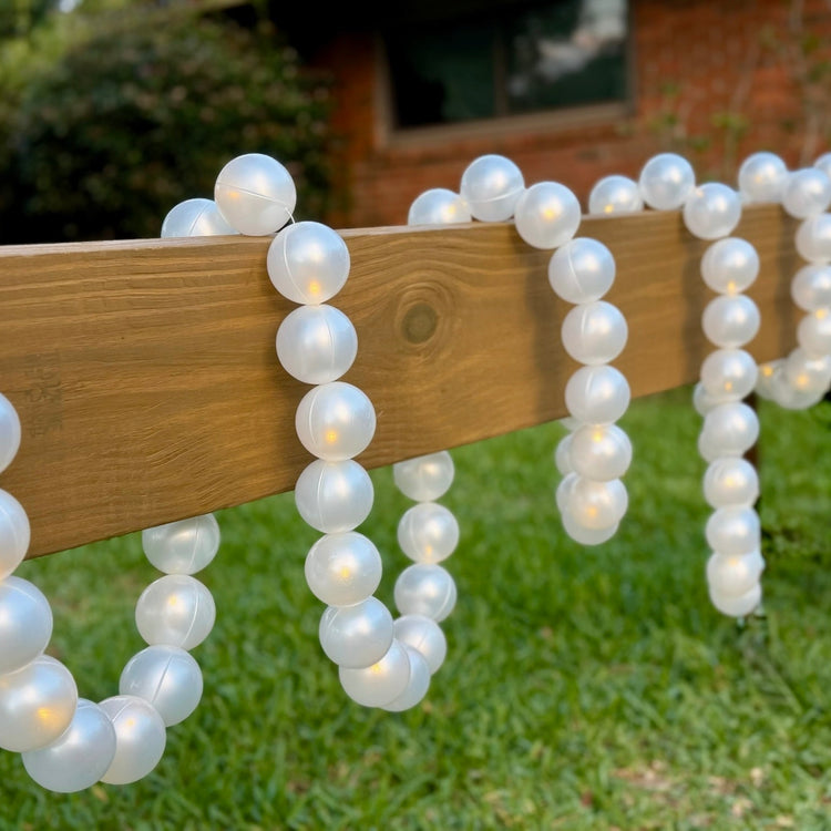 Giant string of light up Pearls white