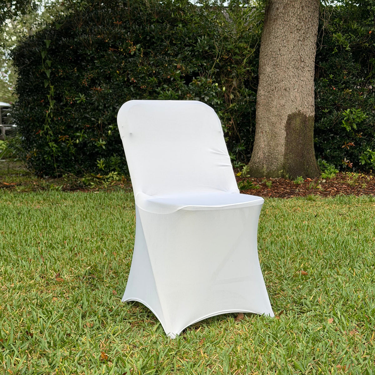 White Chair Cover facing right