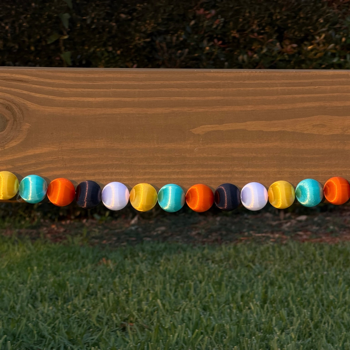 Multicolor Ball Garland - Black & Orange - 6 ft