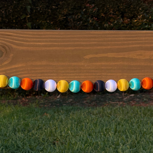 Multicolor Ball Garland - Black & Orange - 6 ft