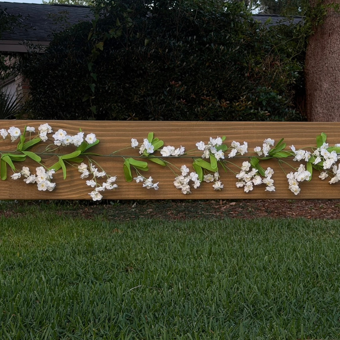 White Flower Garland - 6 ft
