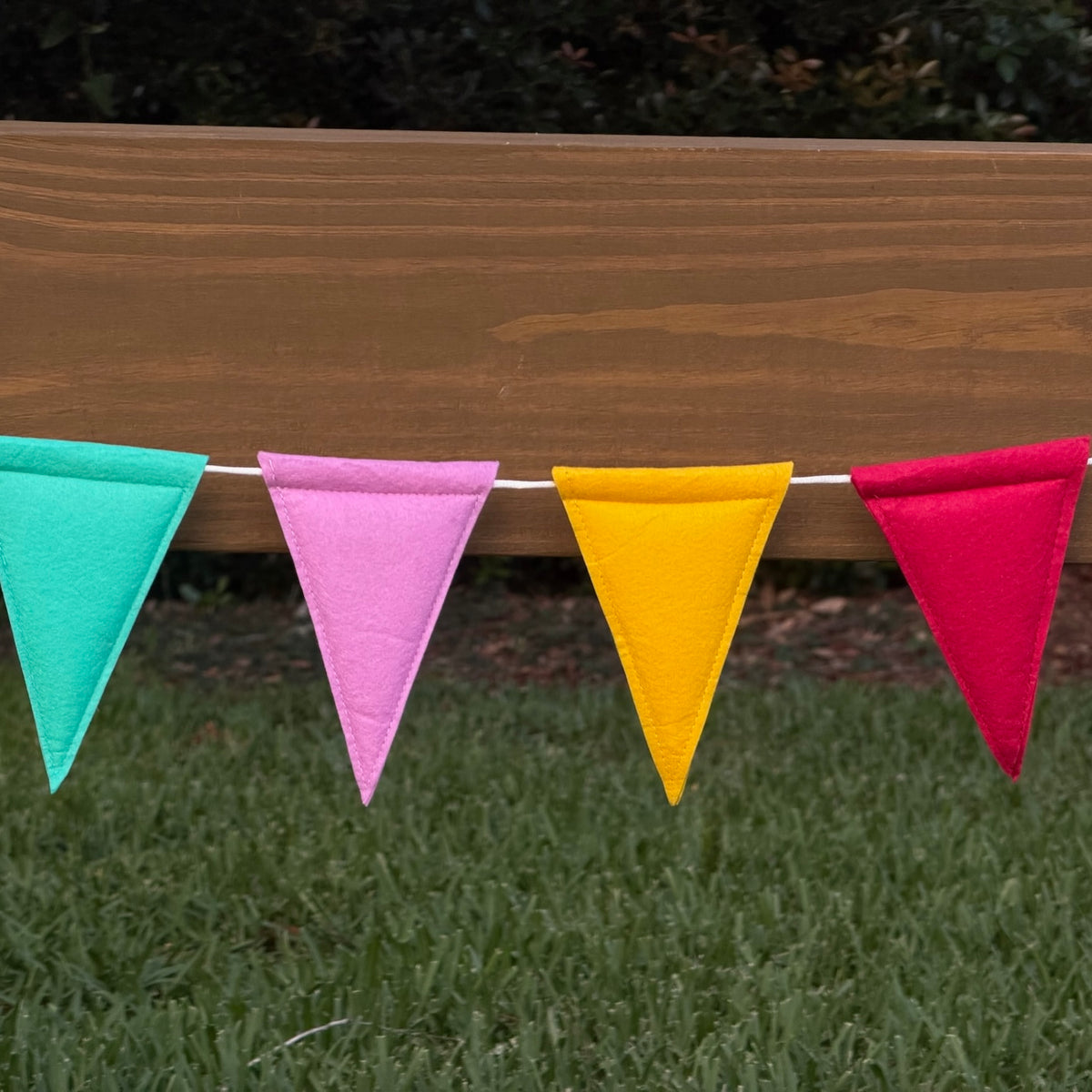 Colorful Felt Pendant Flag Garland - 6 ft