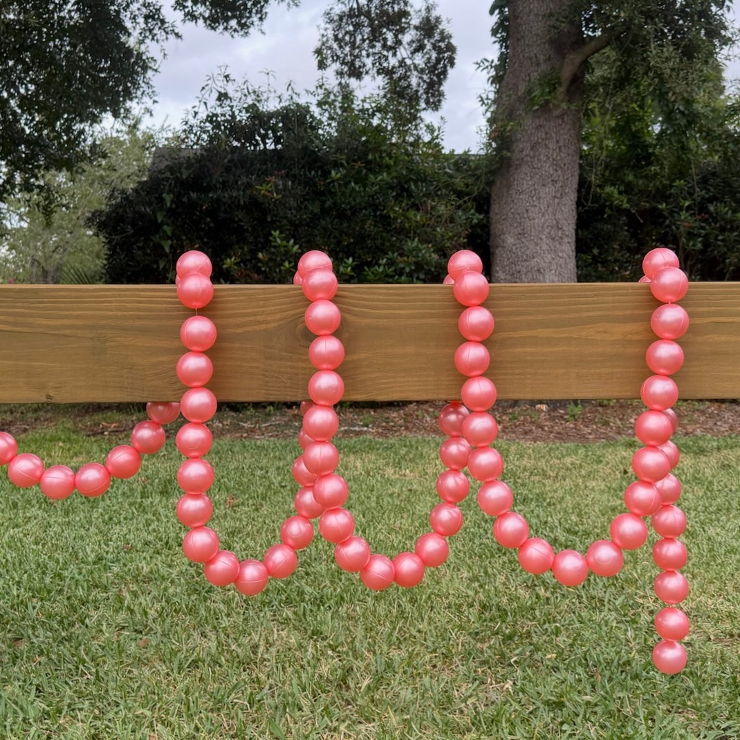 Giant String of Light Up Pearls - Deep Pink 16 ft (2.2)