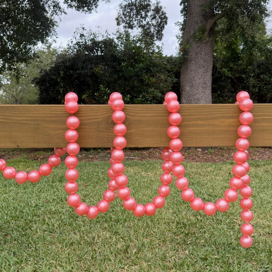 Giant String of Light Up Pearls - Deep Pink 16 ft (2.2)