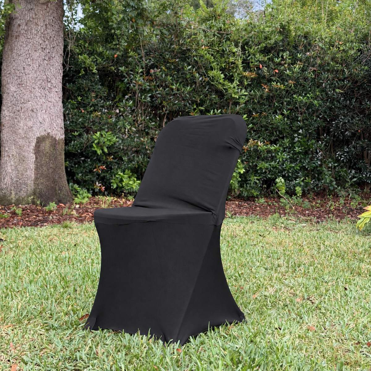 Black spandex, folding chair cover
