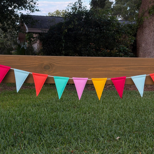 Colorful Felt Pendant Flag Garland - 6 ft