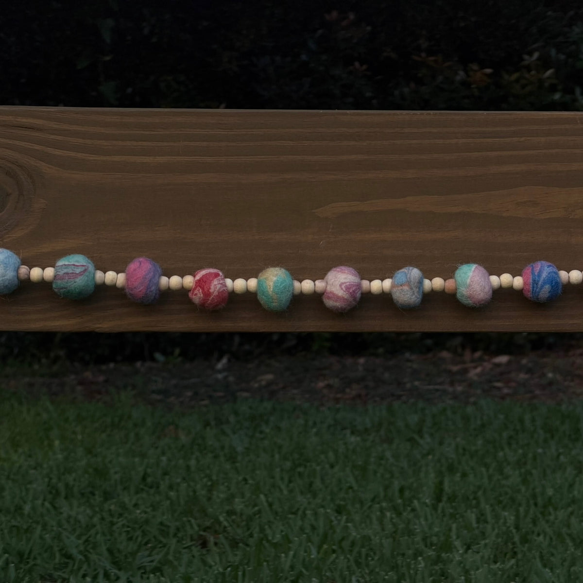 Tie-Dye Wool Ball Garland - 6 ft