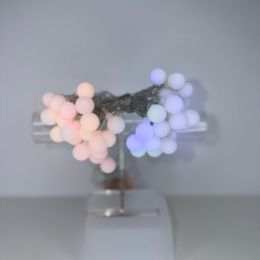 String of White Globe Lights - Multicolor