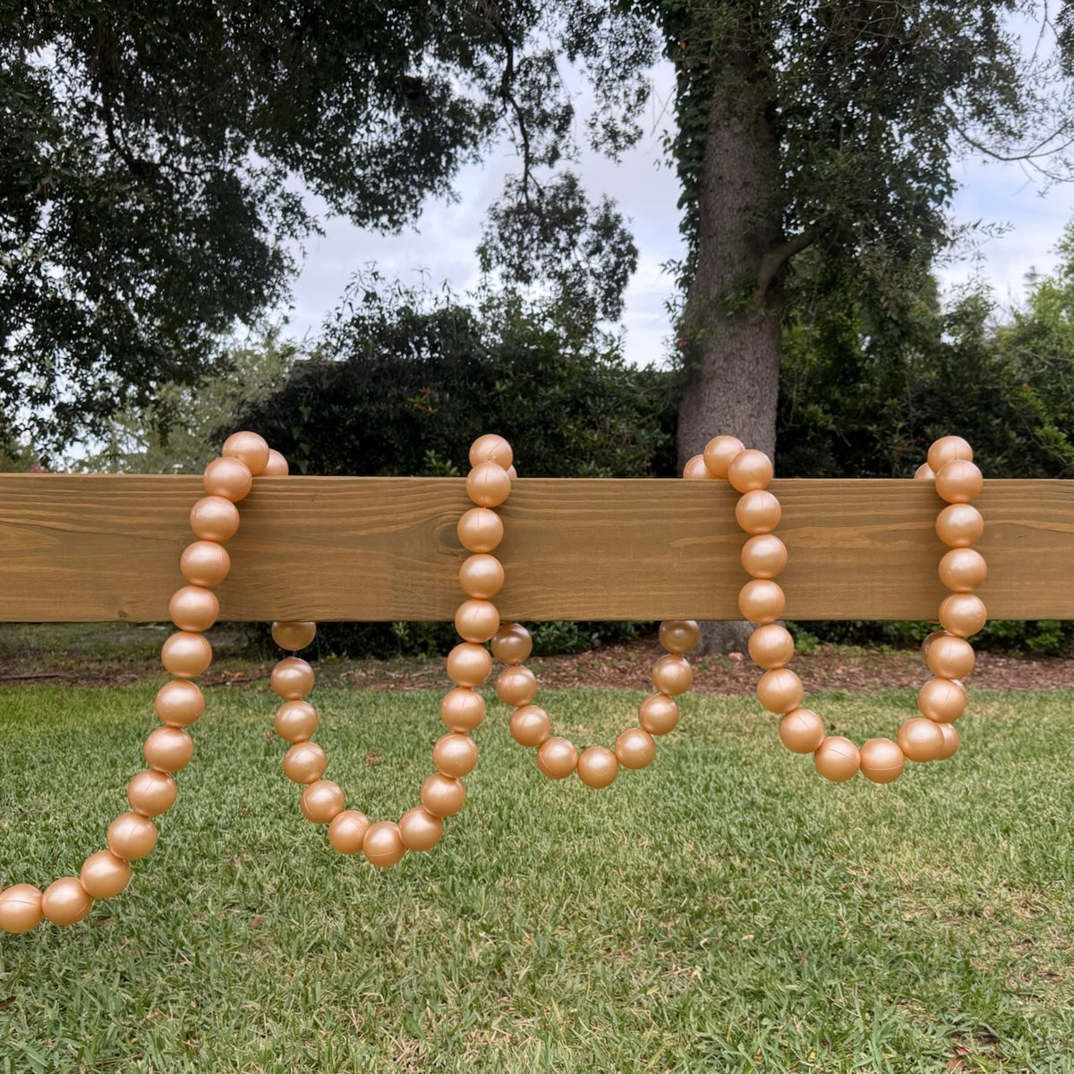 Giant String of Light Up Pearls - Champagne 16 ft (2.2)