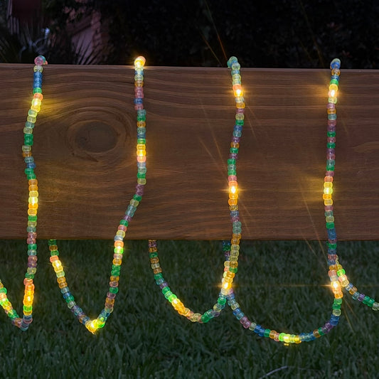 Beaded String of Glow in the Dark Lights - Tropical Glow - 16 ft