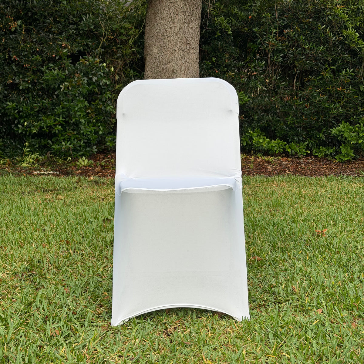 White Chair Cover facing forward
