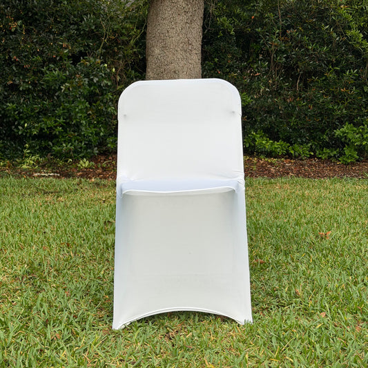 White Chair Cover facing forward