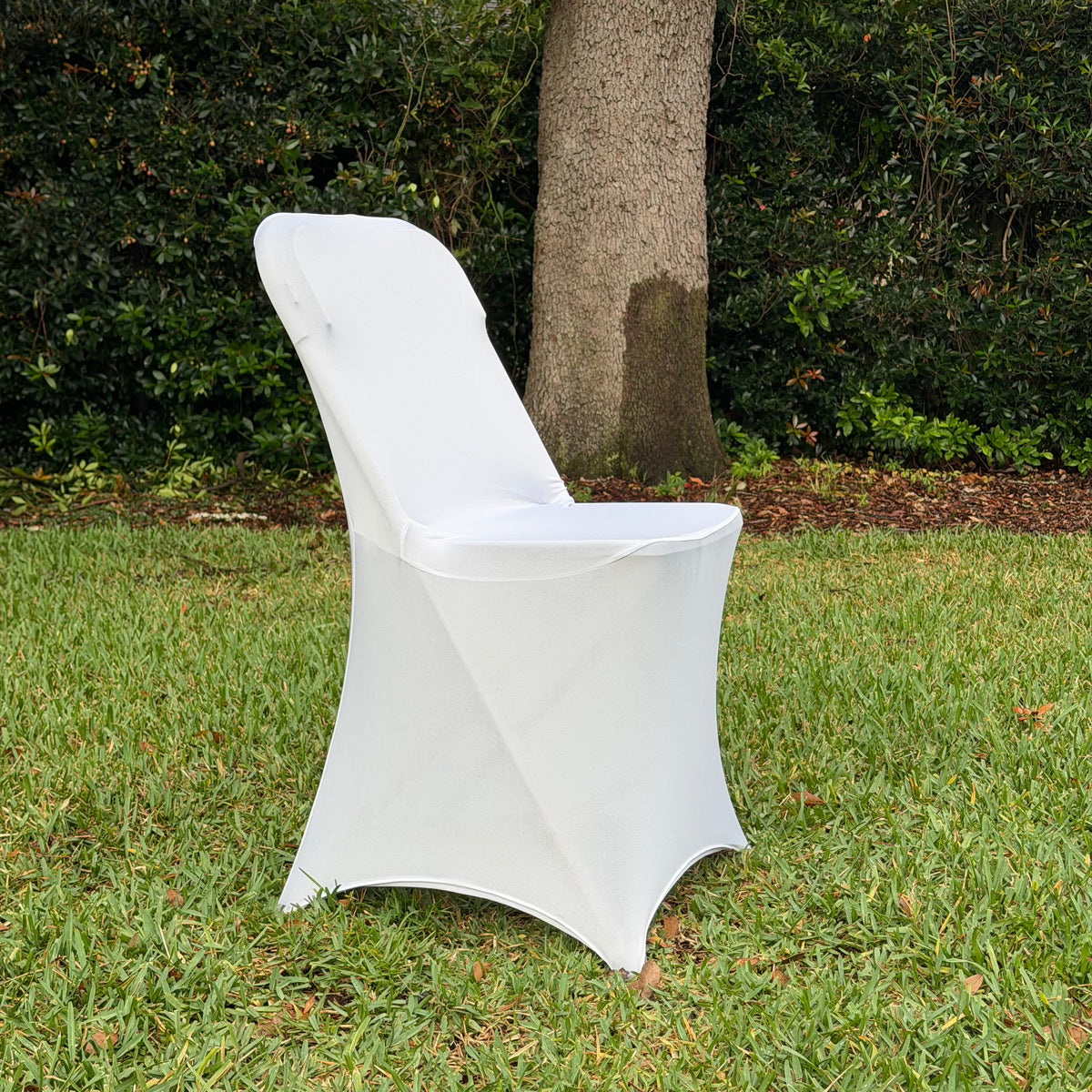 White Chair Cover facing right