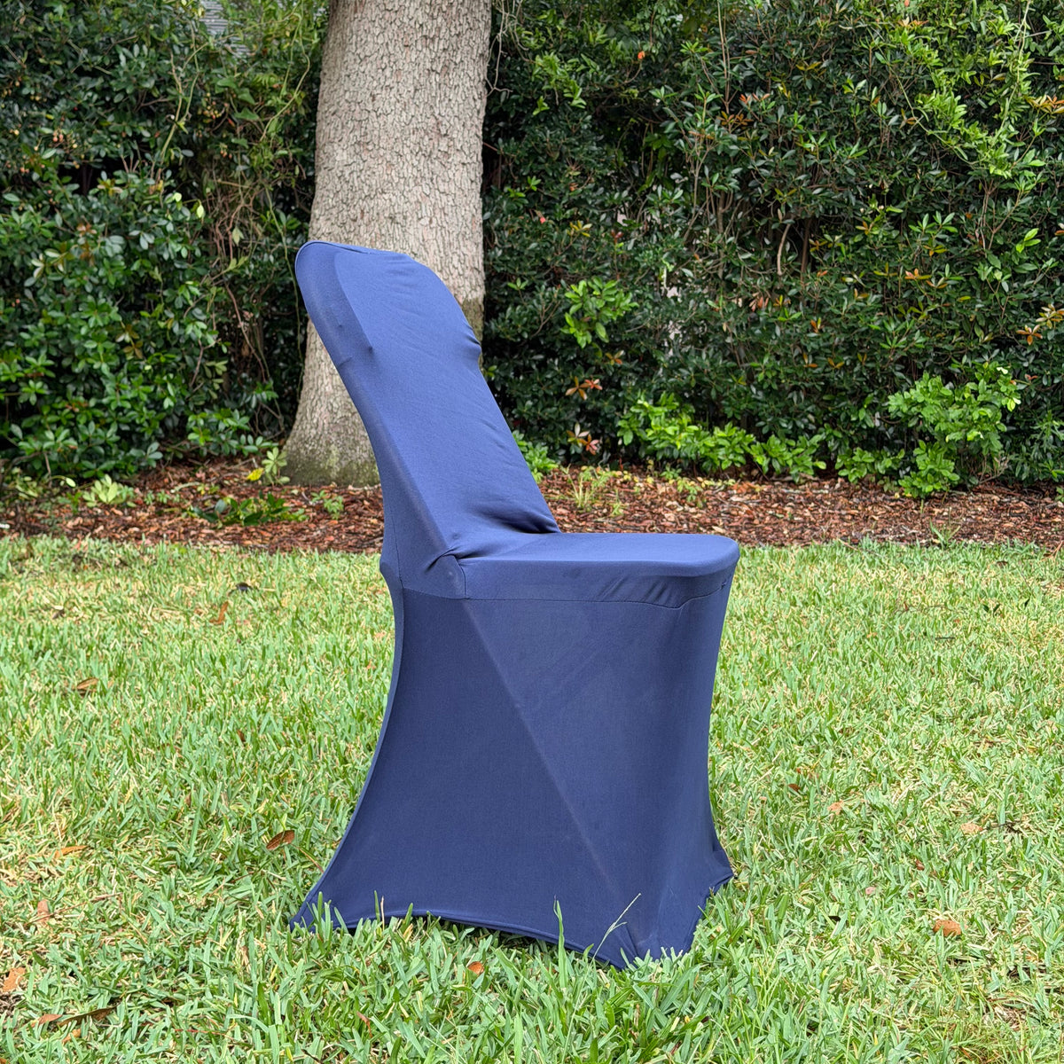 Navy Chair Cover facing right