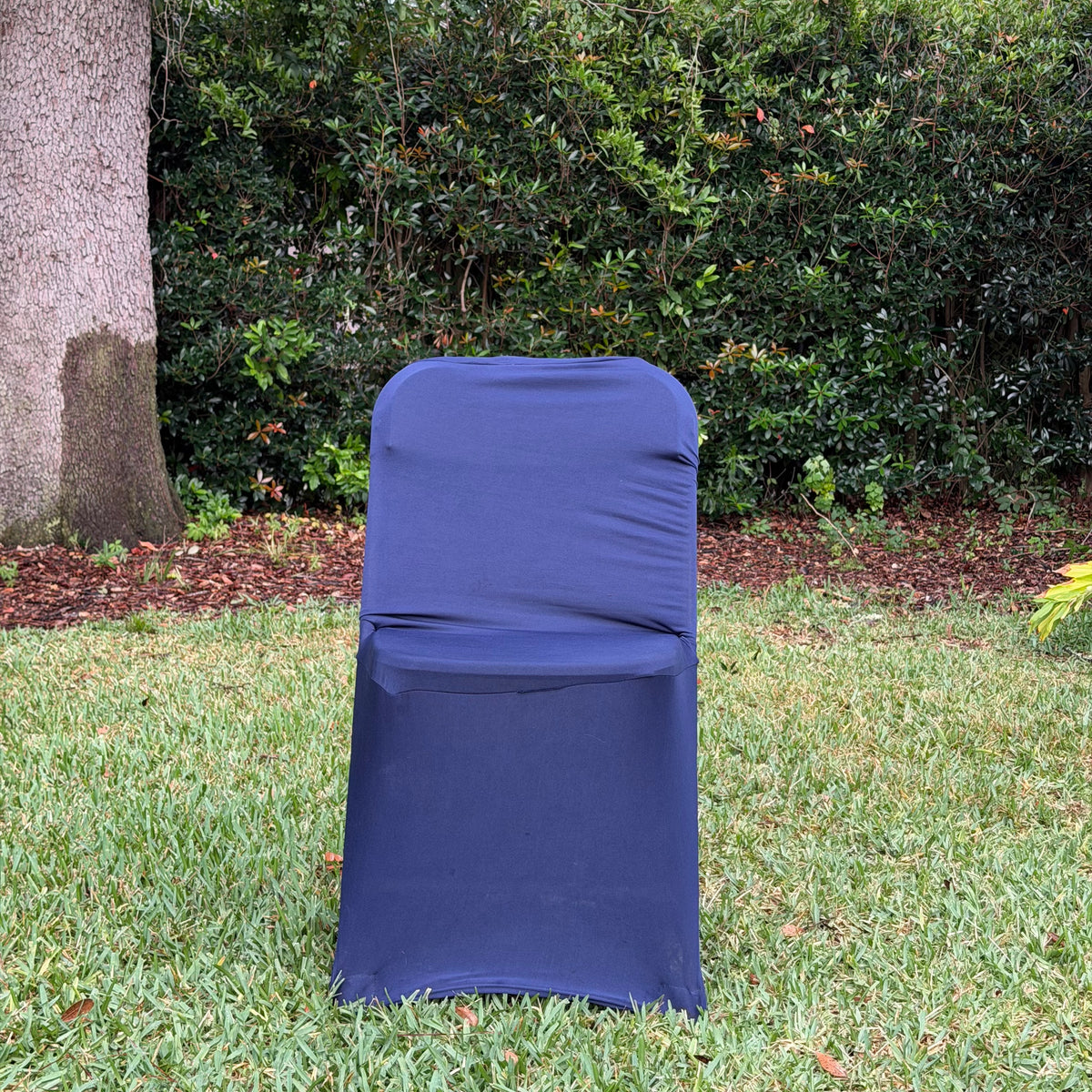 Navy Chair Cover facing forward