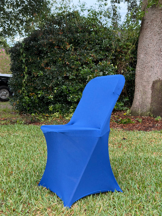 Royal Blue Chair Cover facing left