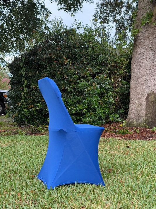 Royal Blue Chair Cover facing right