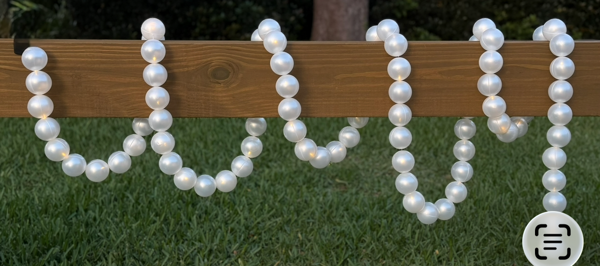 Giant string of light up Pearls white